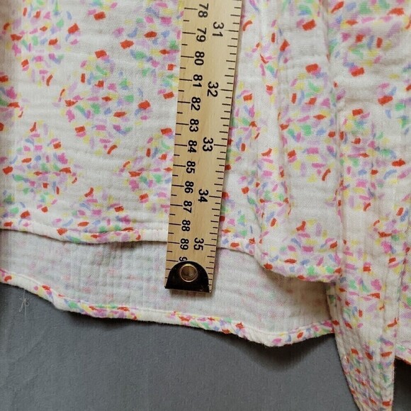 NWT FRNCH Womens Romanne Cotton V-neck Puff sleeve Shirtdress Size S - Picture 16 of 16